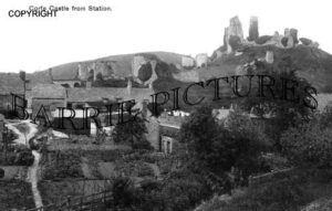 Corfe Castle, from the Station c1910