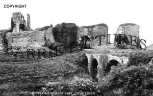 Corfe Castle, Bridge and Entrance Gate c1910