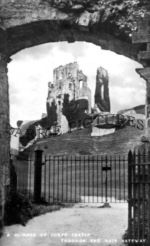 Corfe Castle, Through the Main Gate c1915