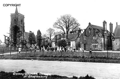 Semley, Church and School c1900