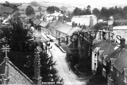 Evershot, from the Church Tower c1910