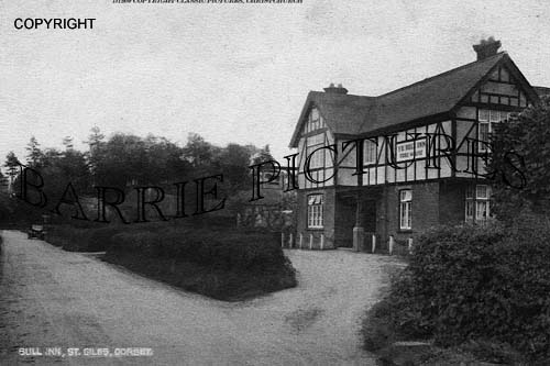 Wimborne St Giles, Bull Inn c1930
