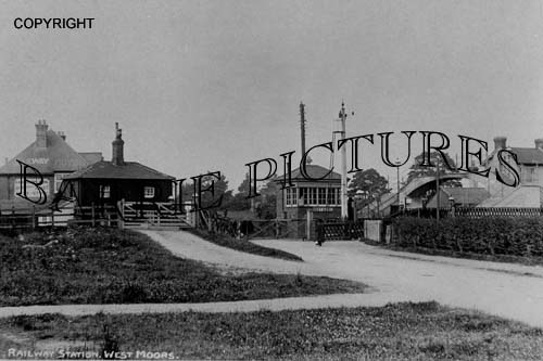 West Moors, Railway Station c1950