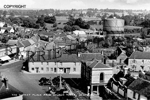Westbury, The Market Place from Church Tower c1945