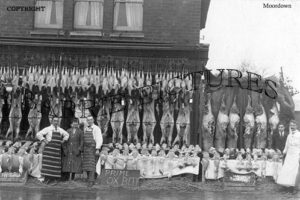 Moordown, Holloway Butcher, Ensbury Park Road c1930