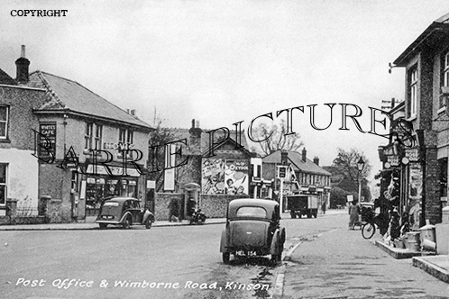 Kinson, Post Office and Wimborne Road c1950
