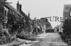 East Harptree, High Street and Clock c1910