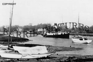 Lymington, The IoW Steamer Leaving c1920