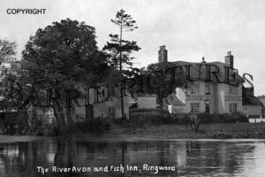 Ringwood, The River Avon and Fish Inn c1920