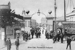 Portsmouth, Dockyard Main Gate c1900